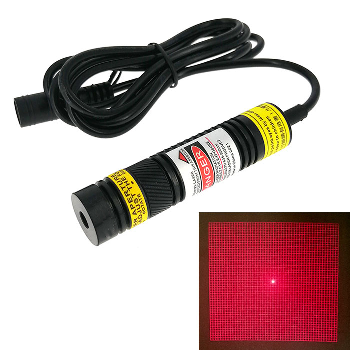 650nm 50~100mW Laser Grating Module 50*50 Grid Red Diode Laser Scanning Laser Source - Click Image to Close